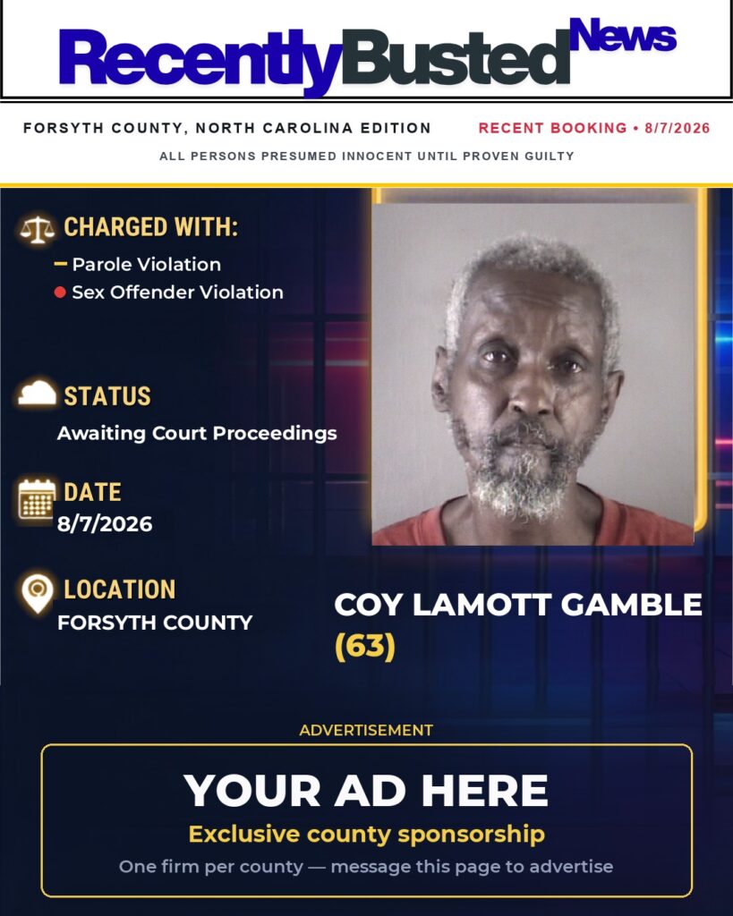 Arrest report — COY LAMOTT GAMBLE