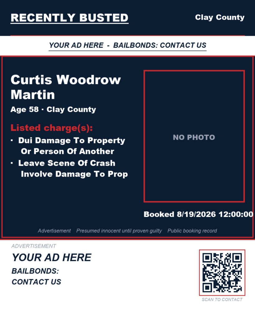 Arrest report - CURTIS WOODROW MARTIN
