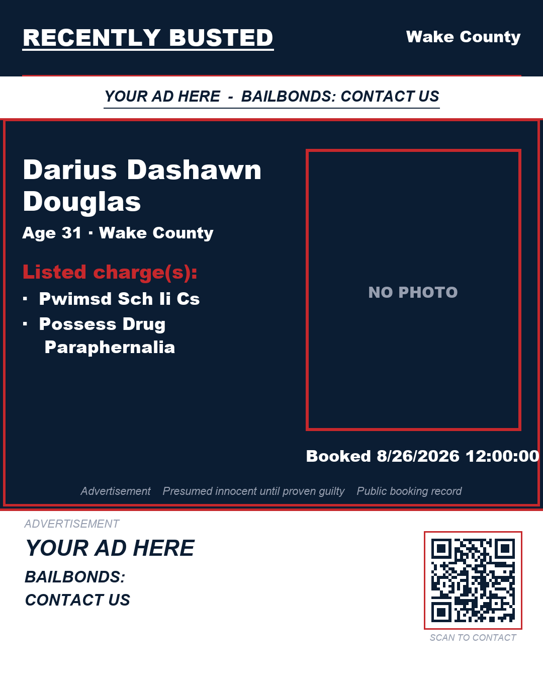 Arrest report - DARIUS DASHAWN DOUGLAS
