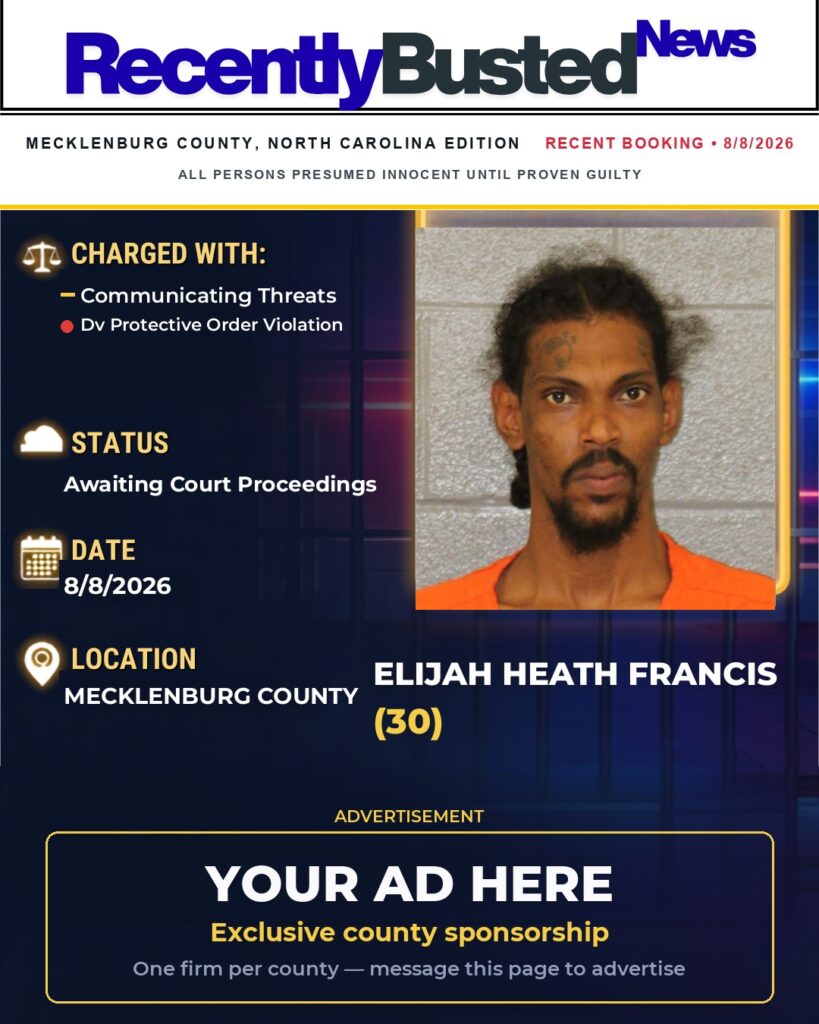 Arrest report — ELIJAH HEATH FRANCIS