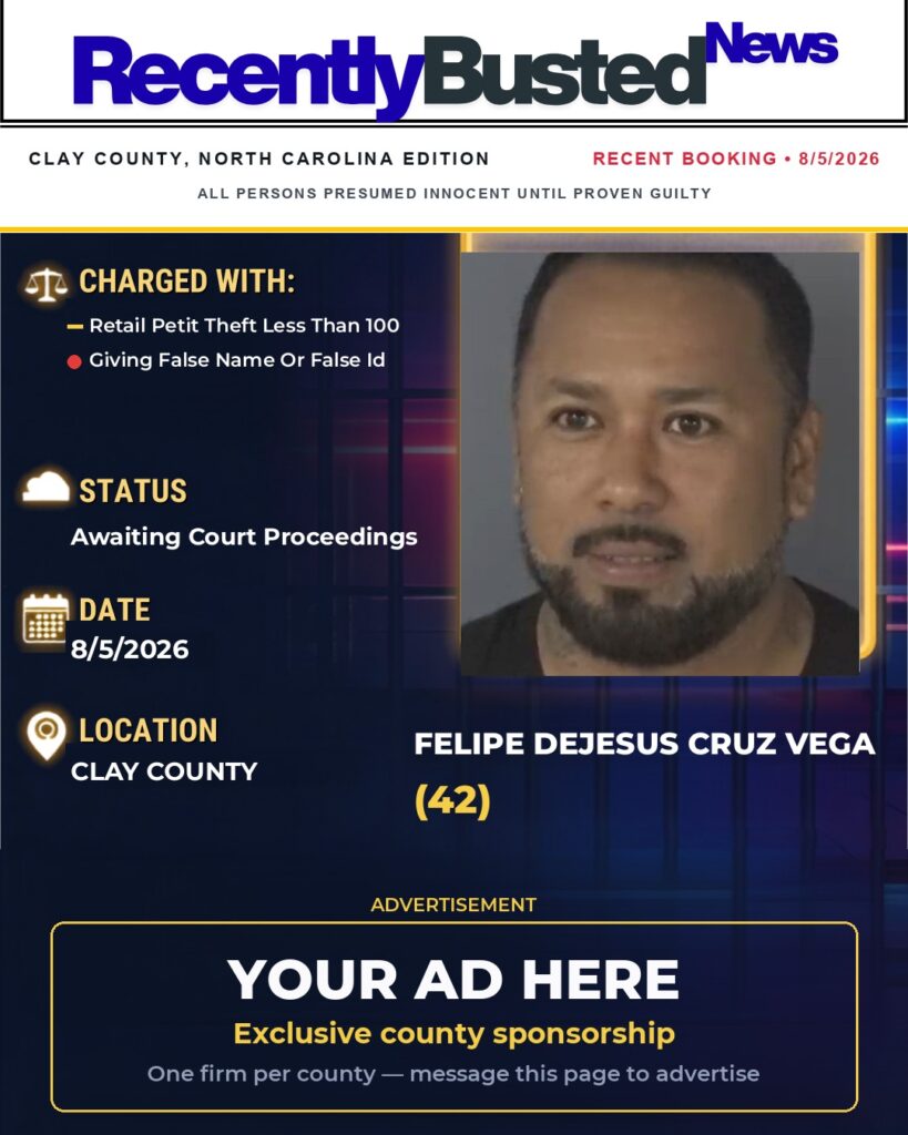 Arrest report — FELIPE DEJESUS CRUZ VEGA