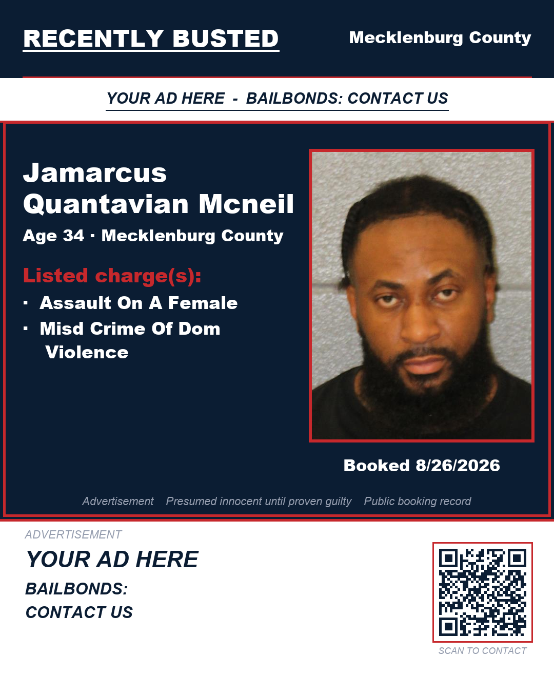 Arrest report - JAMARCUS QUANTAVIAN MCNEIL