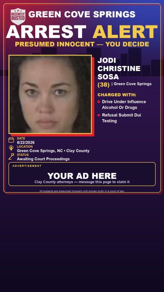 Arrest report - JODI CHRISTINE SOSA