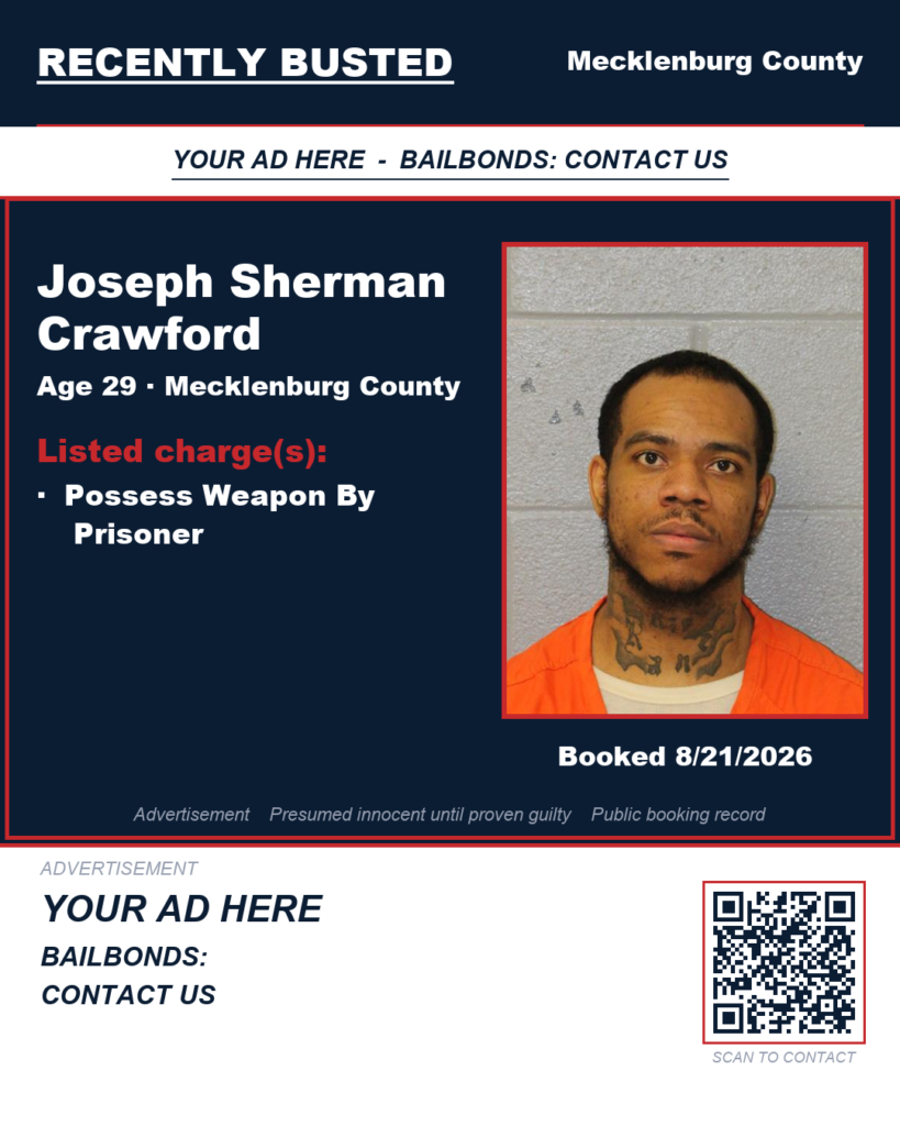Arrest report - JOSEPH SHERMAN CRAWFORD