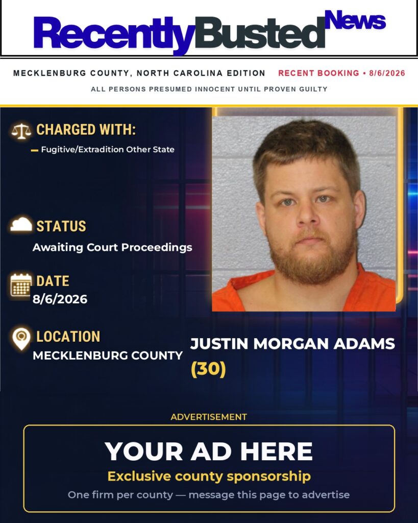 Arrest report โ JUSTIN MORGAN ADAMS