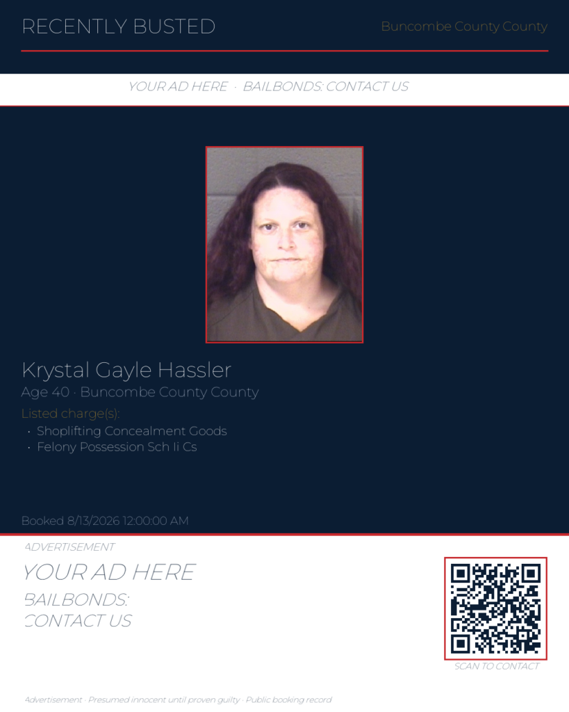 Arrest report — KRYSTAL GAYLE HASSLER