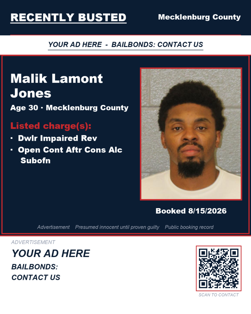 Arrest report — MALIK LAMONT JONES