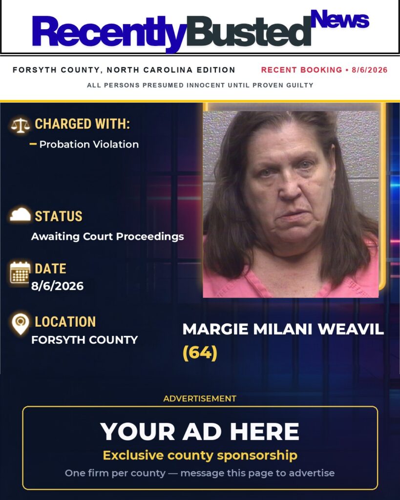 Arrest report โ MARGIE MILANI WEAVIL