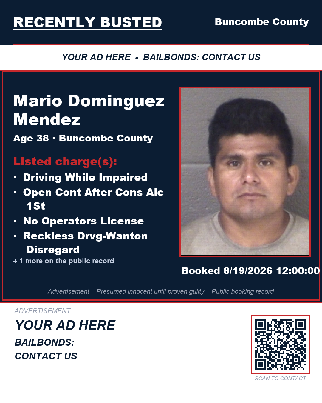 Arrest report - MARIO DOMINGUEZ MENDEZ