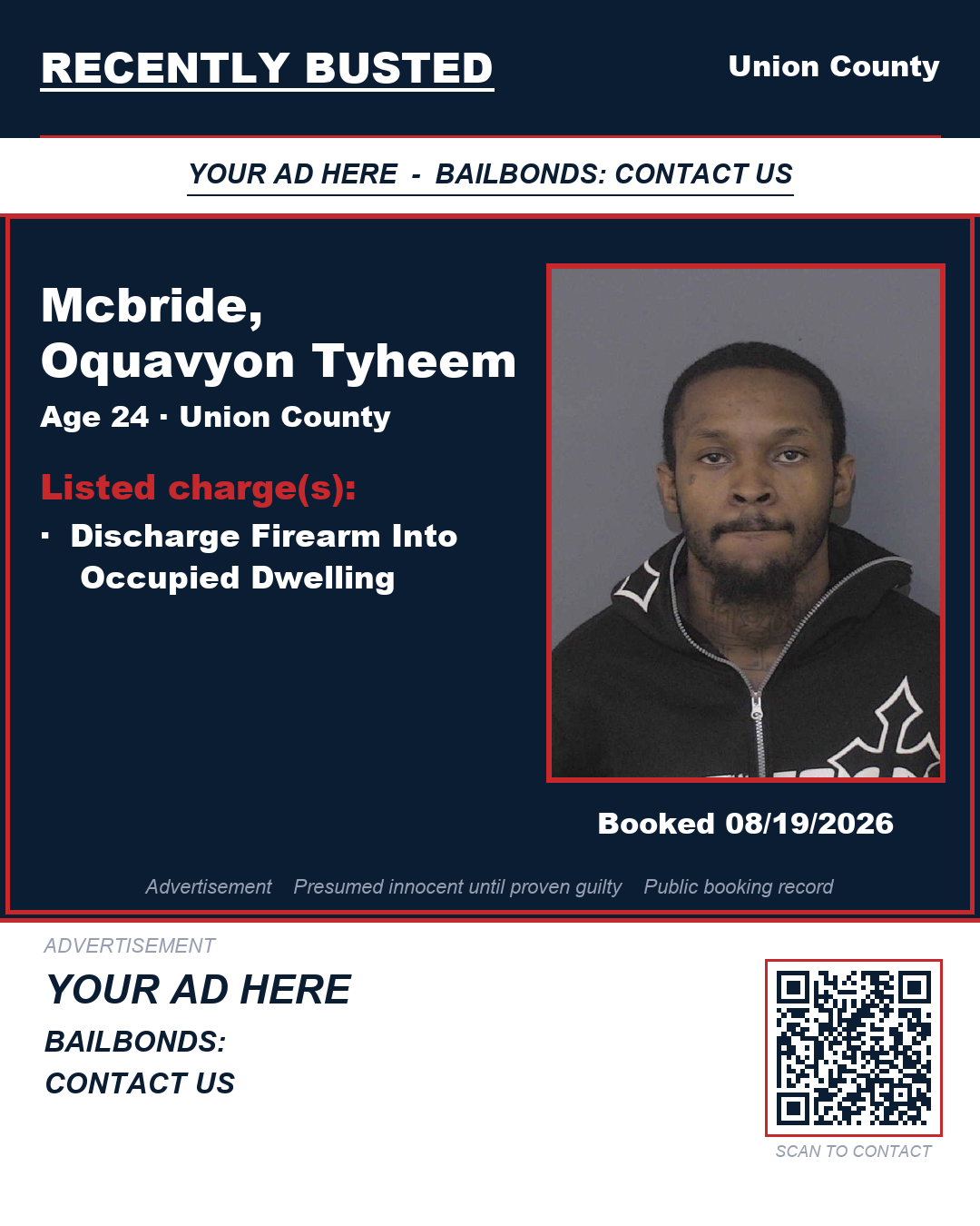 Arrest report - MCBRIDE, OQUAVYON TYHEEM