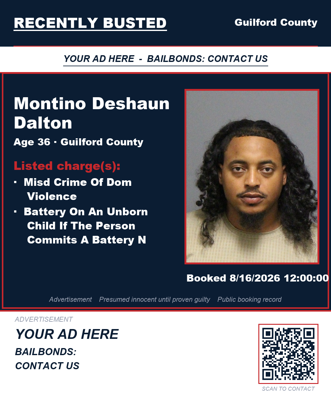 Arrest report - MONTINO DESHAUN DALTON