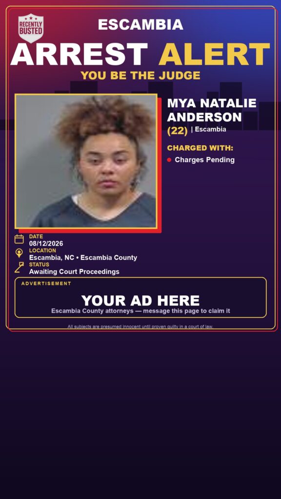 Arrest report - Mya Natalie Anderson