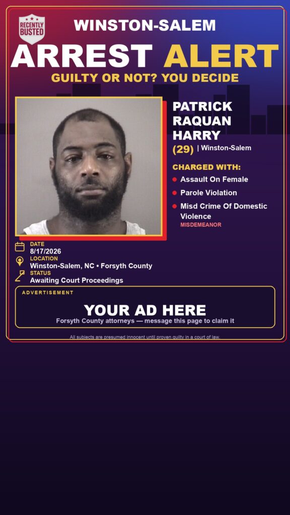 Arrest report — PATRICK RAQUAN HARRY