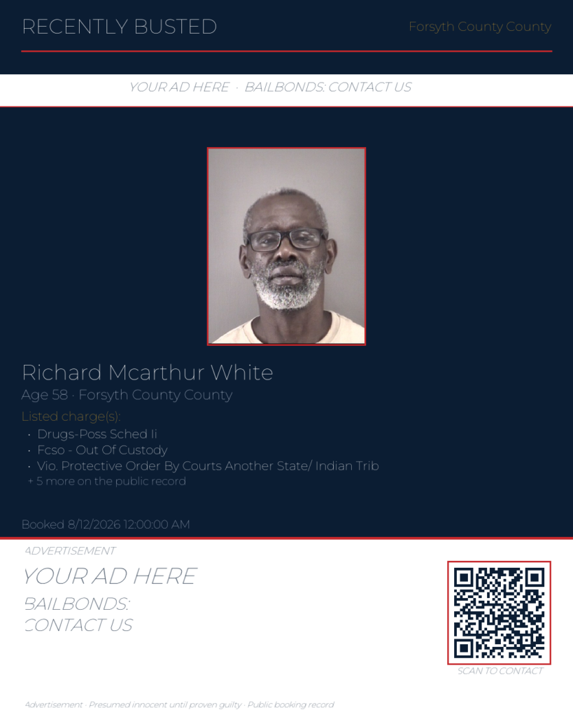 Arrest report — RICHARD MCARTHUR WHITE