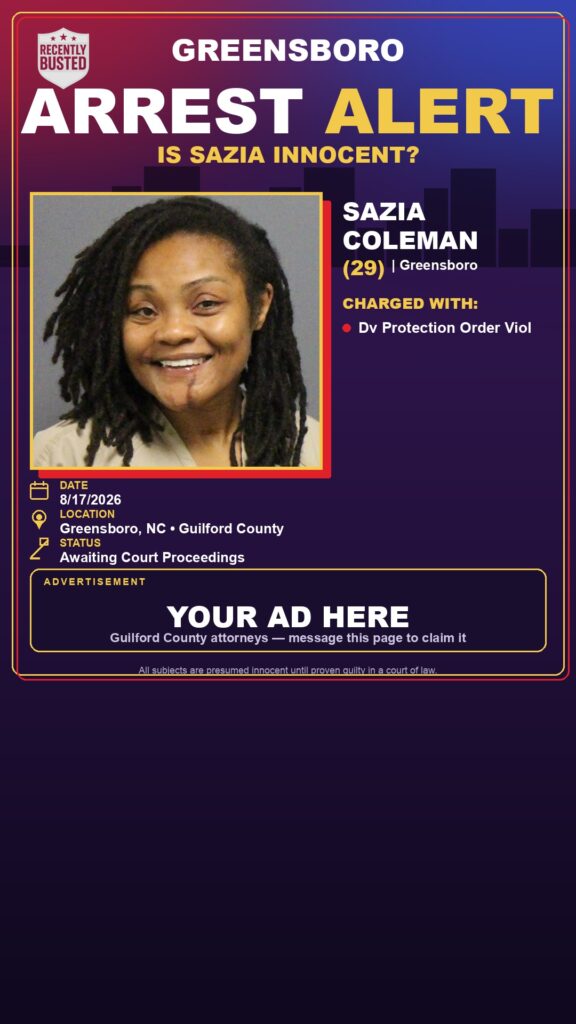 Arrest report — SAZIA COLEMAN
