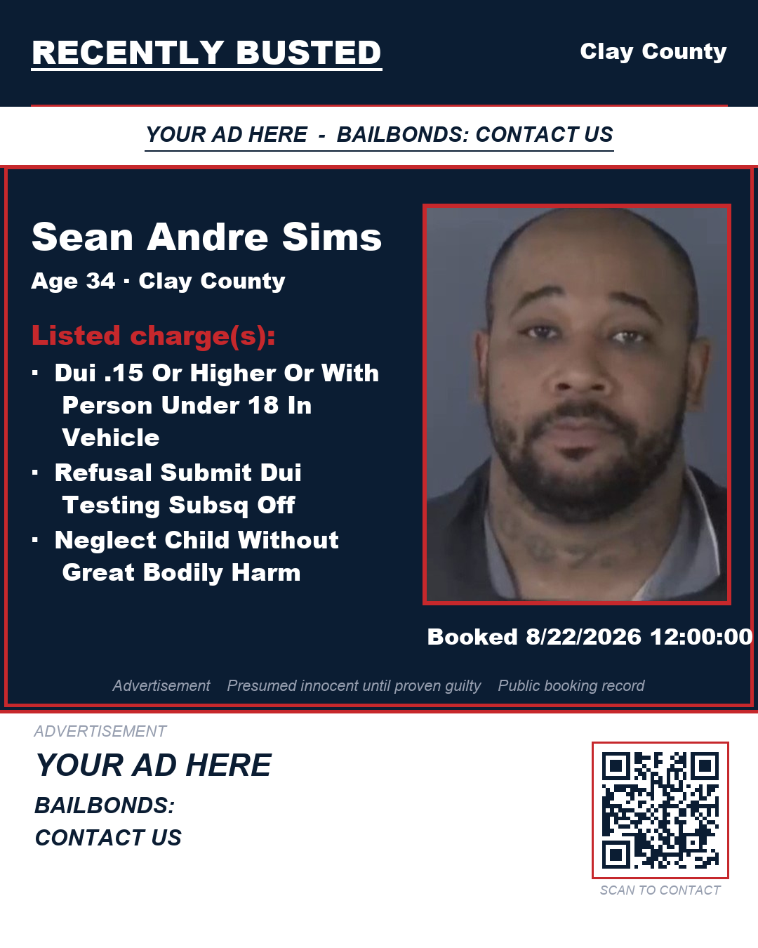 Arrest report - SEAN ANDRE SIMS