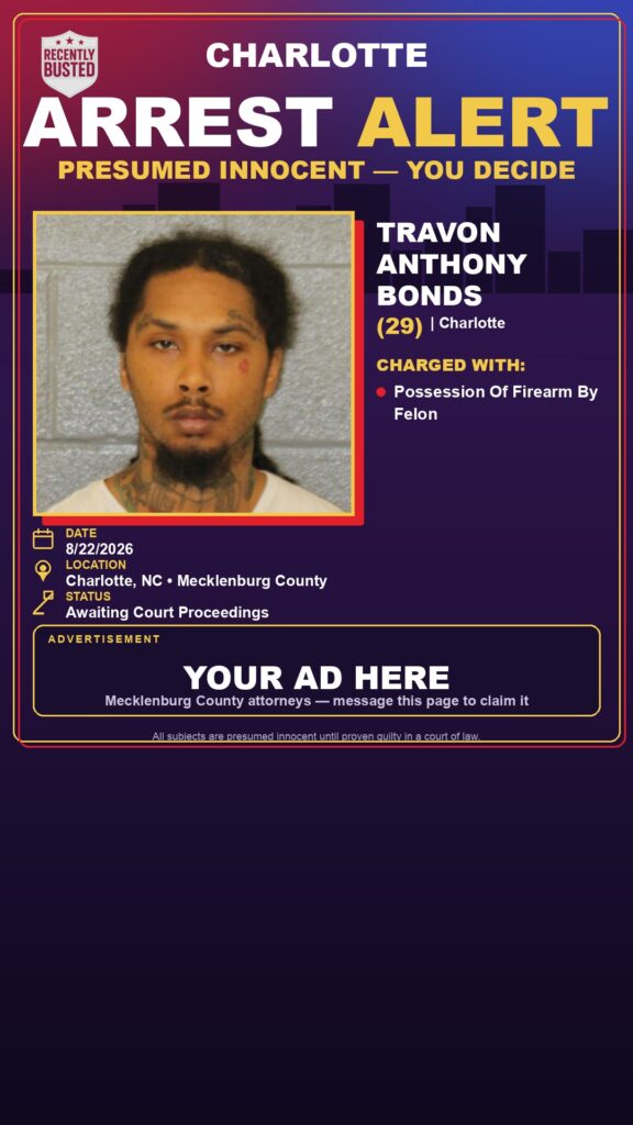 Arrest report — TRAVON ANTHONY BONDS