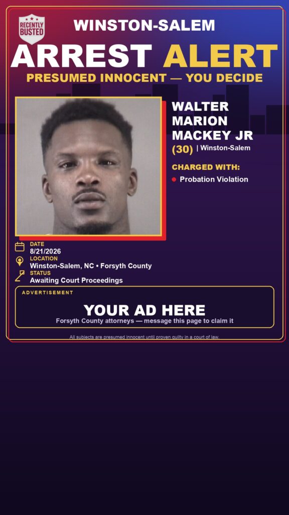 Arrest report - WALTER MARION MACKEY JR