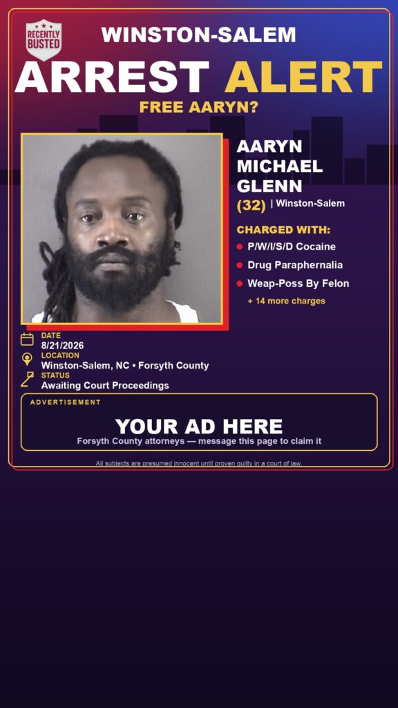 Arrest report — AARYN MICHAEL GLENN