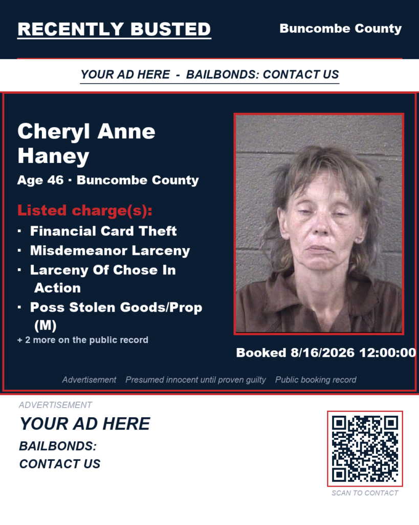 Arrest report — CHERYL ANNE HANEY