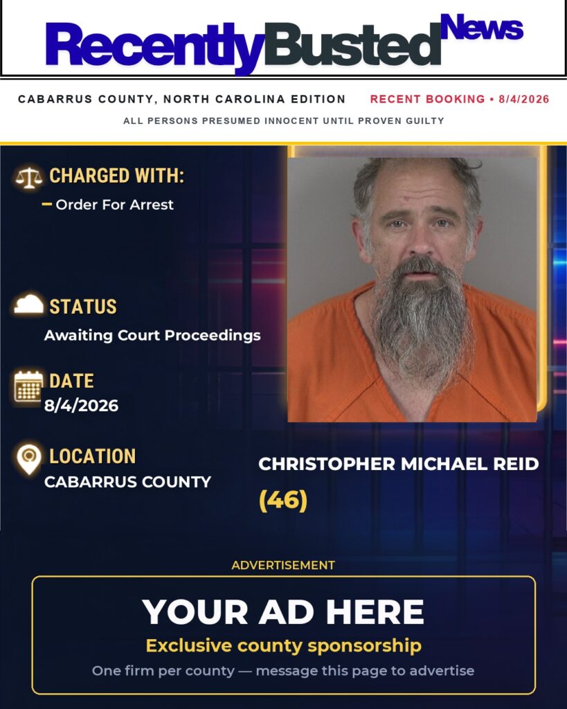Arrest report โ CHRISTOPHER MICHAEL REID