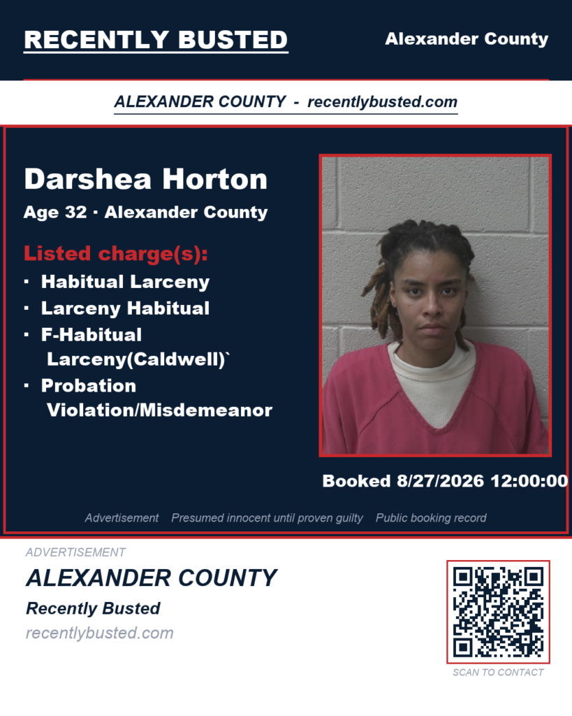 DARSHEA HORTON — arrest record card, Mugshot Hottie