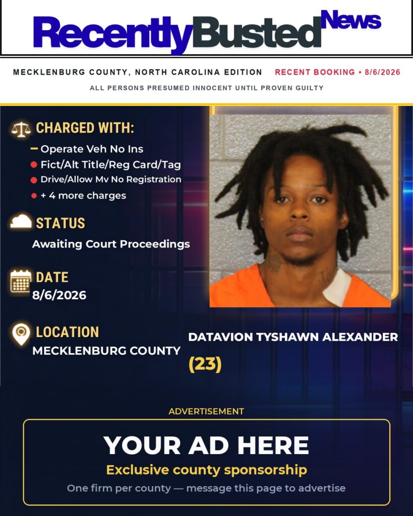 Arrest report โ DATAVION TYSHAWN ALEXANDER