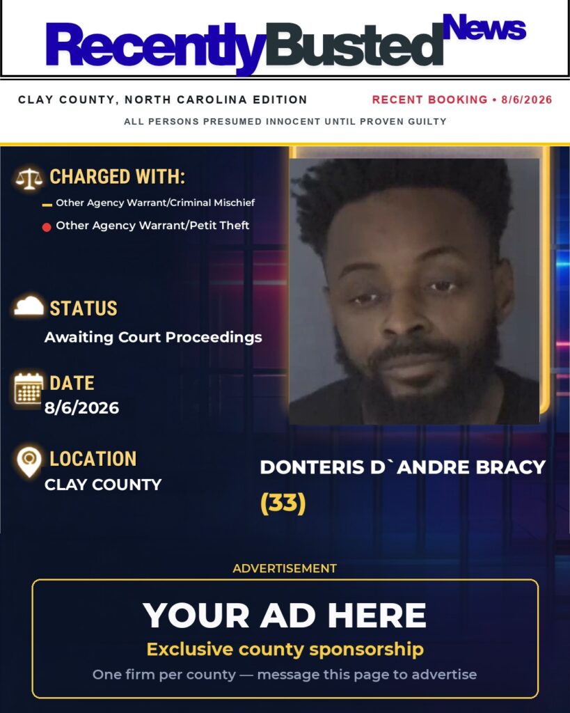 Arrest report — DONTERIS D`ANDRE BRACY