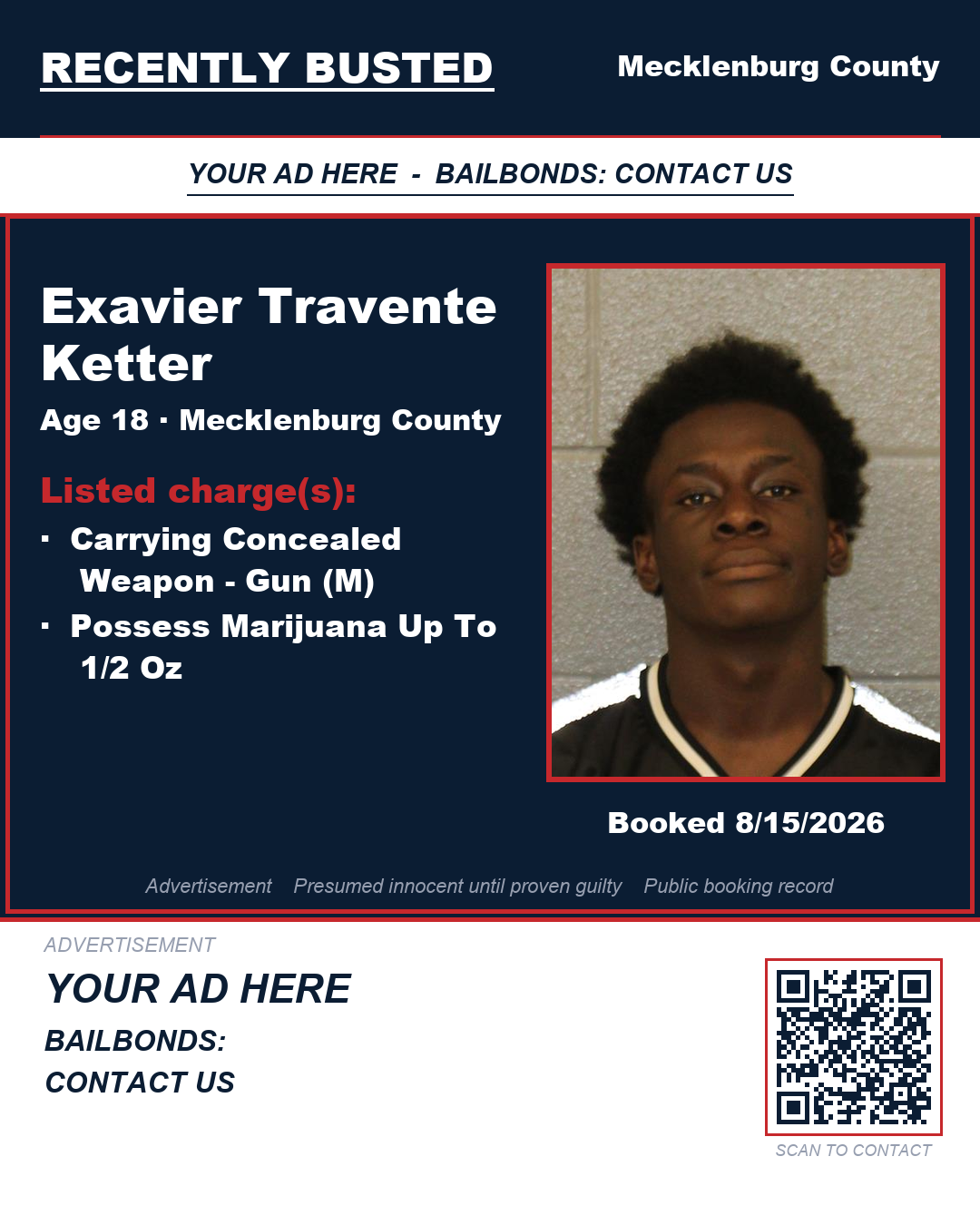 Arrest report - EXAVIER TRAVENTE KETTER