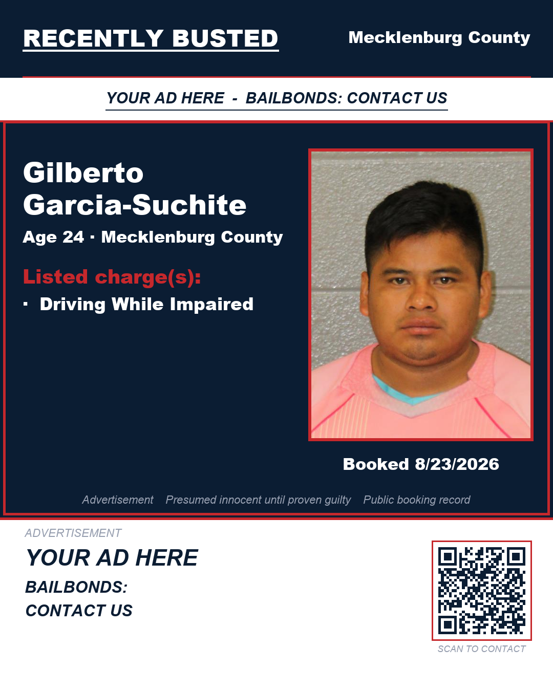 Arrest report - GILBERTO GARCIA-SUCHITE