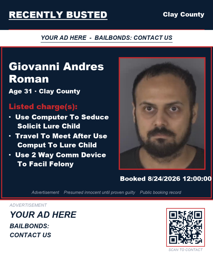 Arrest report - GIOVANNI ANDRES ROMAN