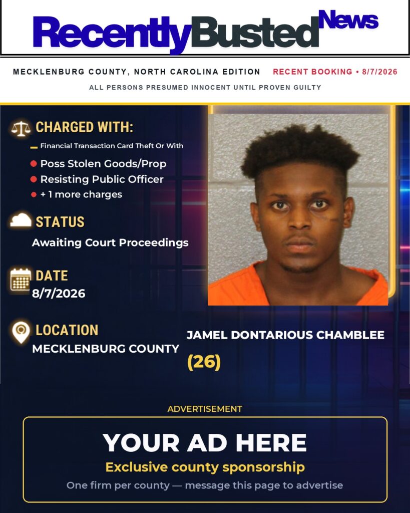 Arrest report — JAMEL DONTARIOUS CHAMBLEE