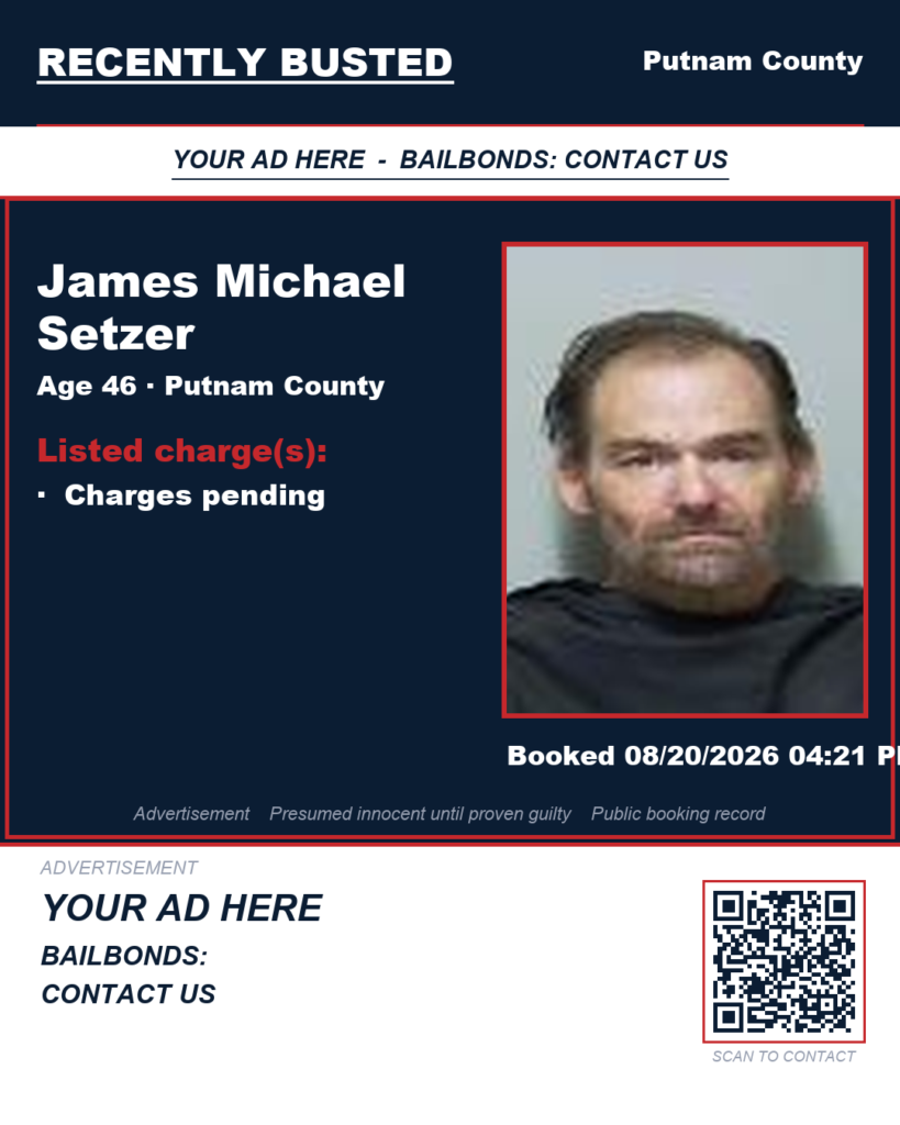 James Michael Setzer — arrest record card, Florida Crime