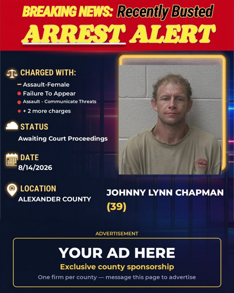 Arrest report — JOHNNY LYNN CHAPMAN