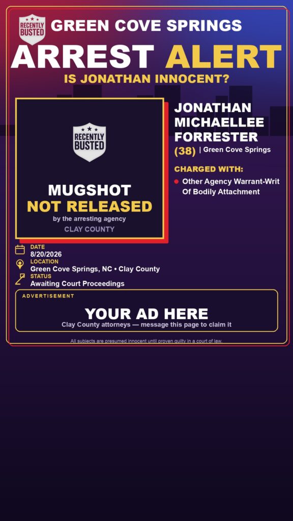 Arrest report - JONATHAN MICHAELLEE FORRESTER