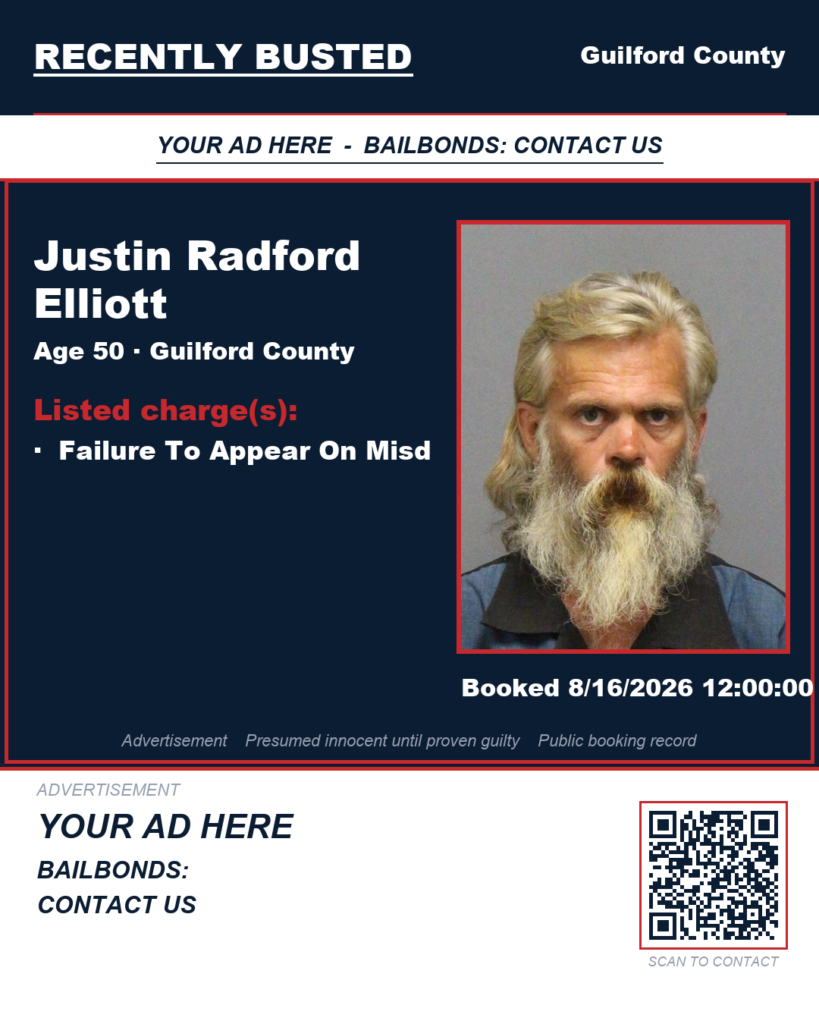 Arrest report — JUSTIN RADFORD ELLIOTT
