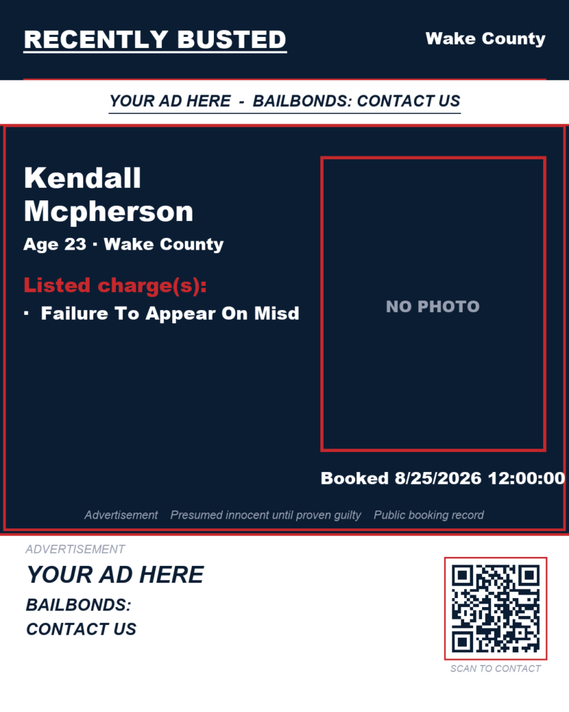 Arrest report — KENDALL MCPHERSON