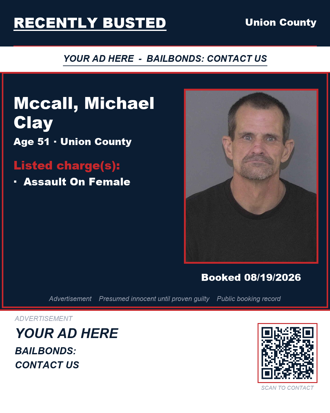 Arrest report - MCCALL, MICHAEL CLAY