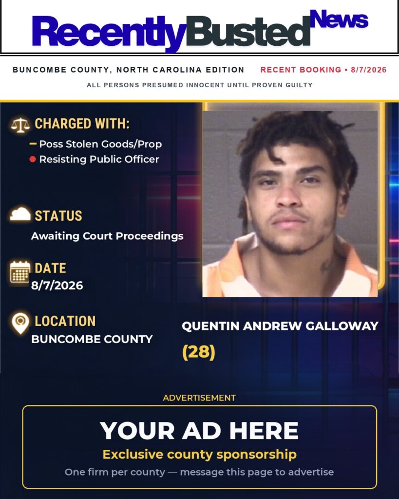 Arrest report — QUENTIN ANDREW GALLOWAY