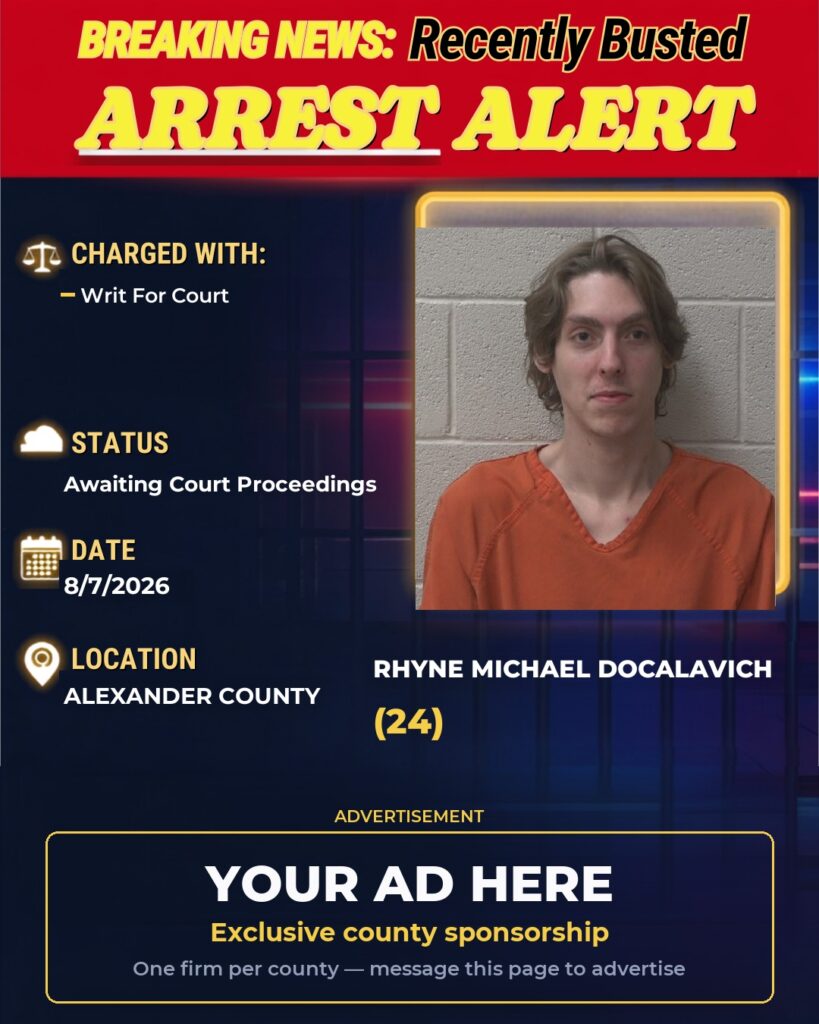 Arrest report — RHYNE MICHAEL DOCALAVICH