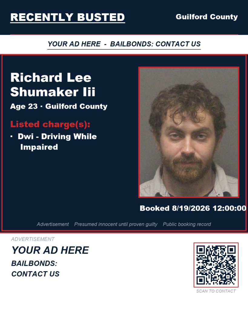 Arrest report — RICHARD LEE SHUMAKER III