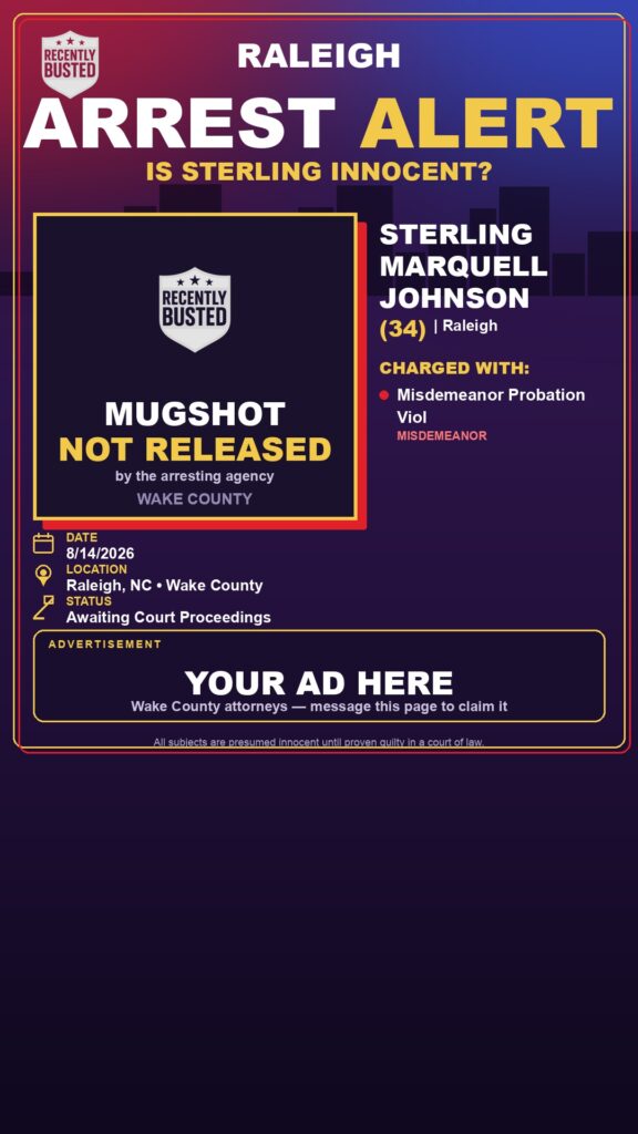 Arrest report — STERLING MARQUELL JOHNSON