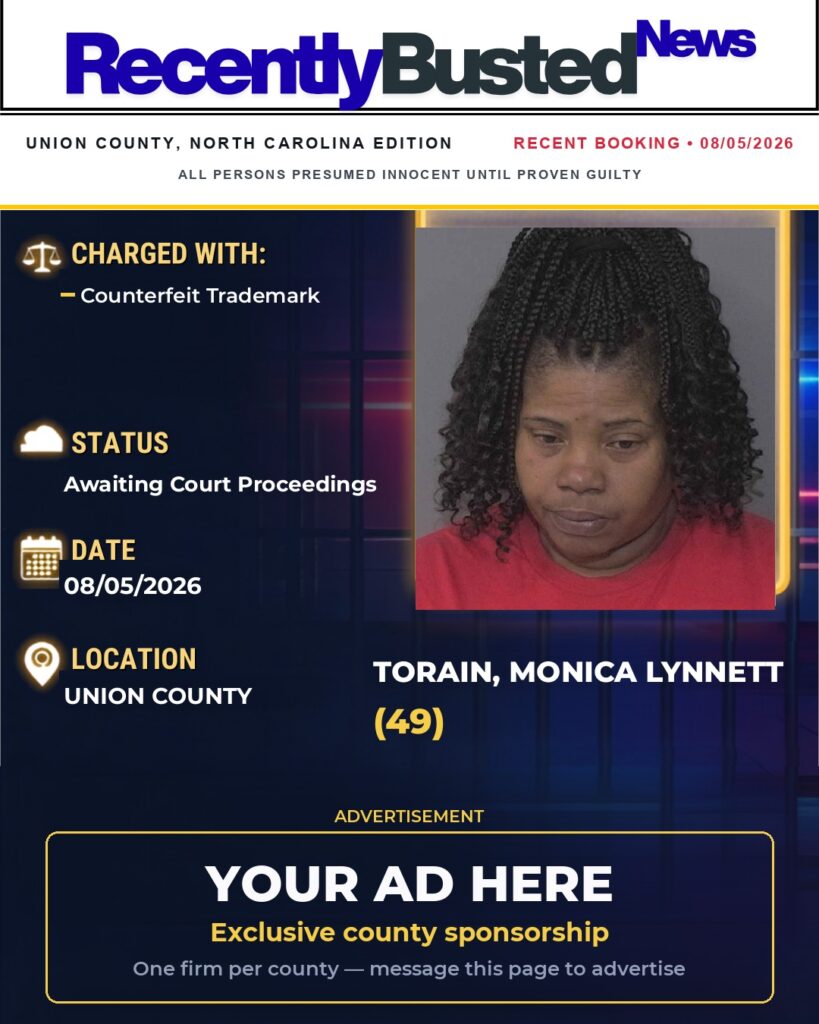 Arrest report — TORAIN, MONICA LYNNETT