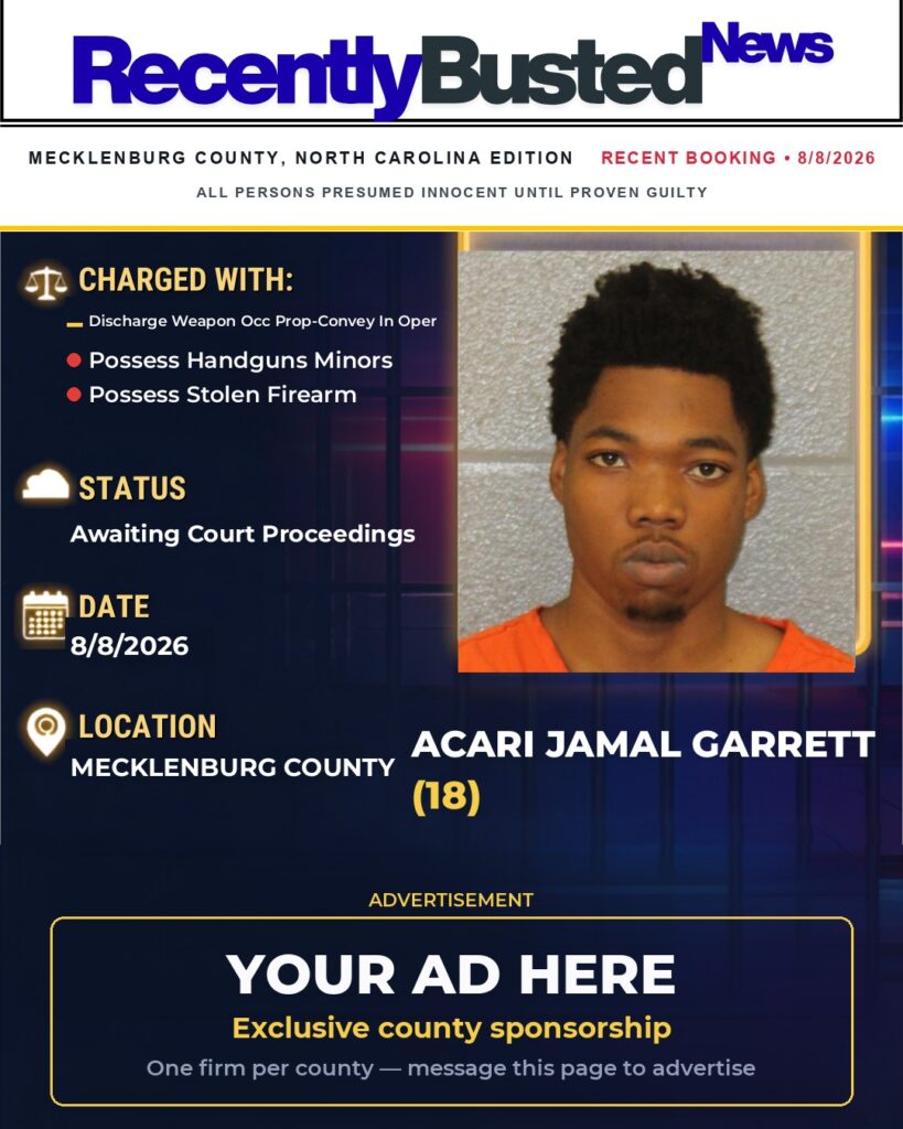 Arrest report โ ACARI JAMAL GARRETT