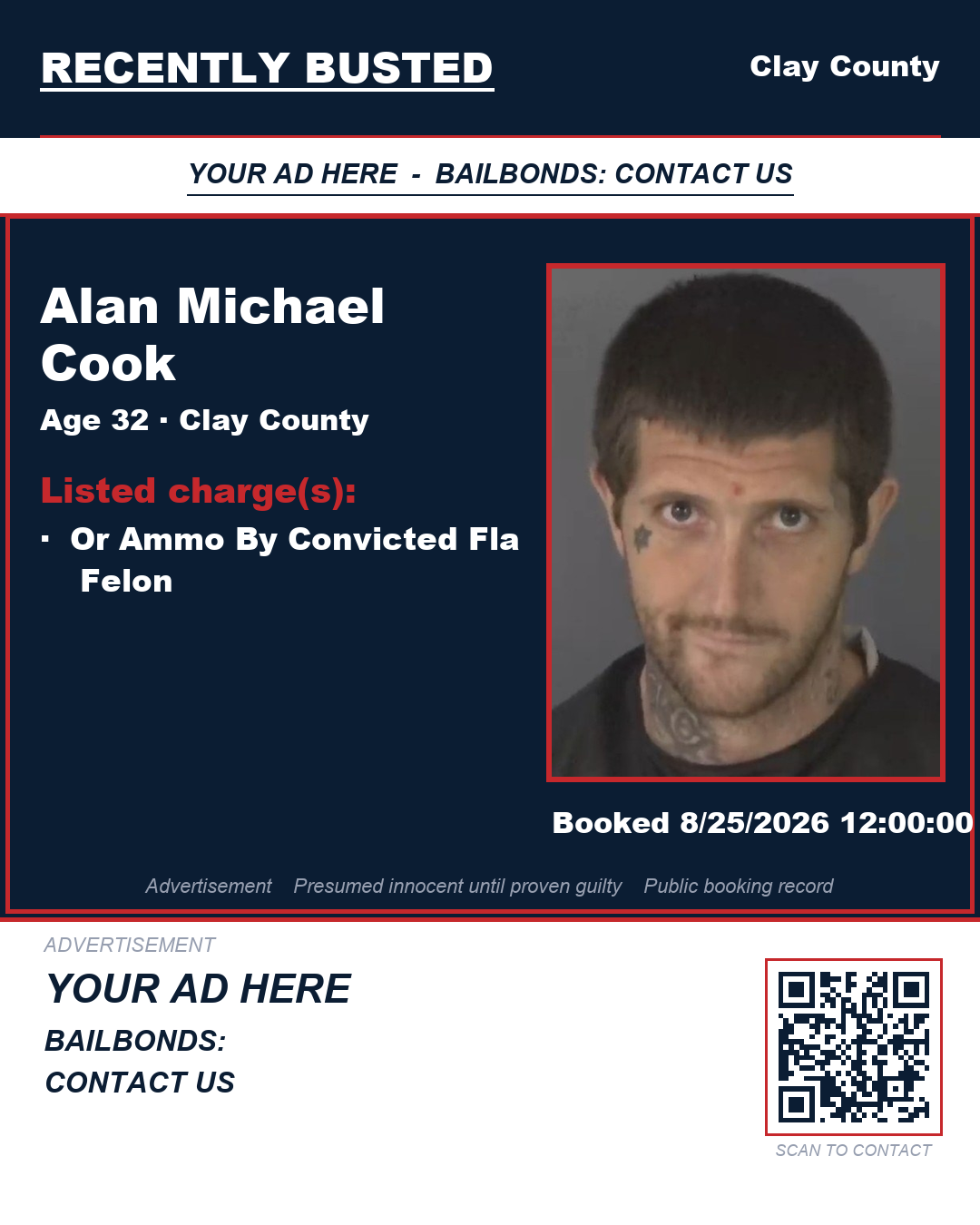 Arrest report - ALAN MICHAEL COOK