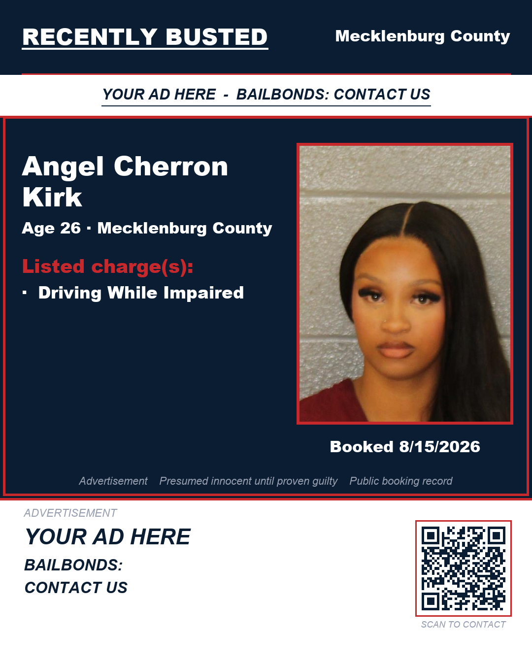 Arrest report - ANGEL CHERRON KIRK