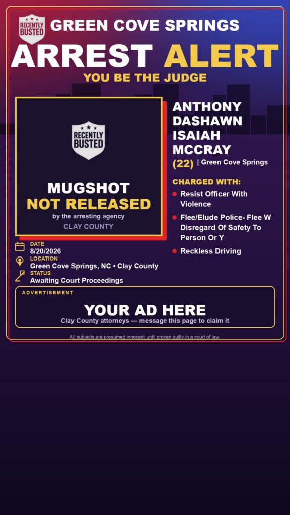 Arrest report - ANTHONY DASHAWN ISAIAH MCCRAY
