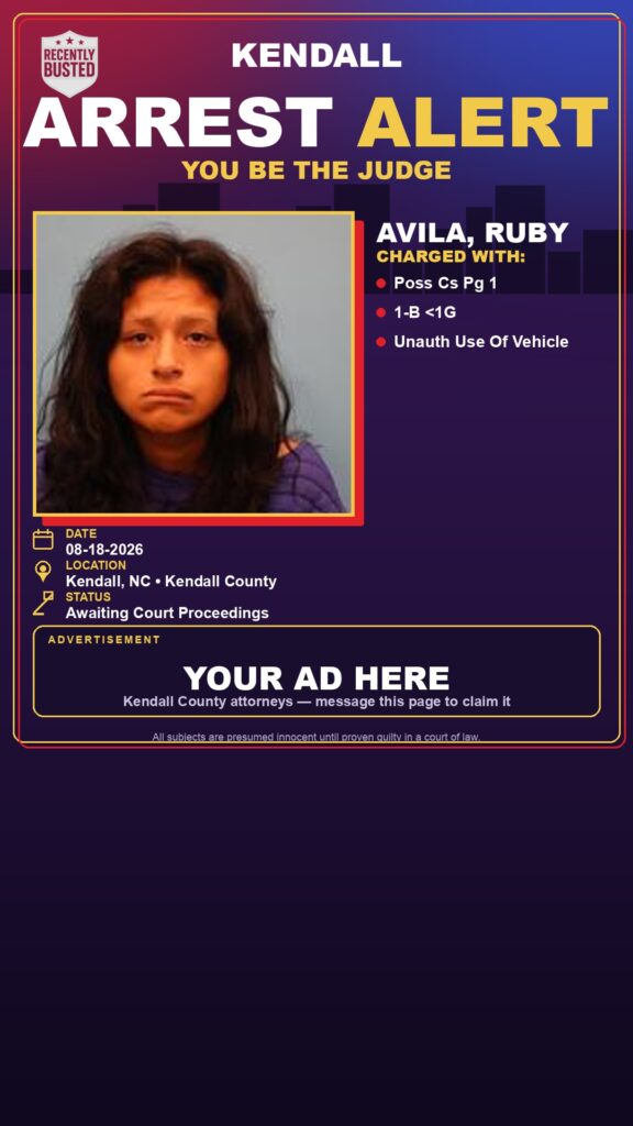 Arrest report - Avila, Ruby