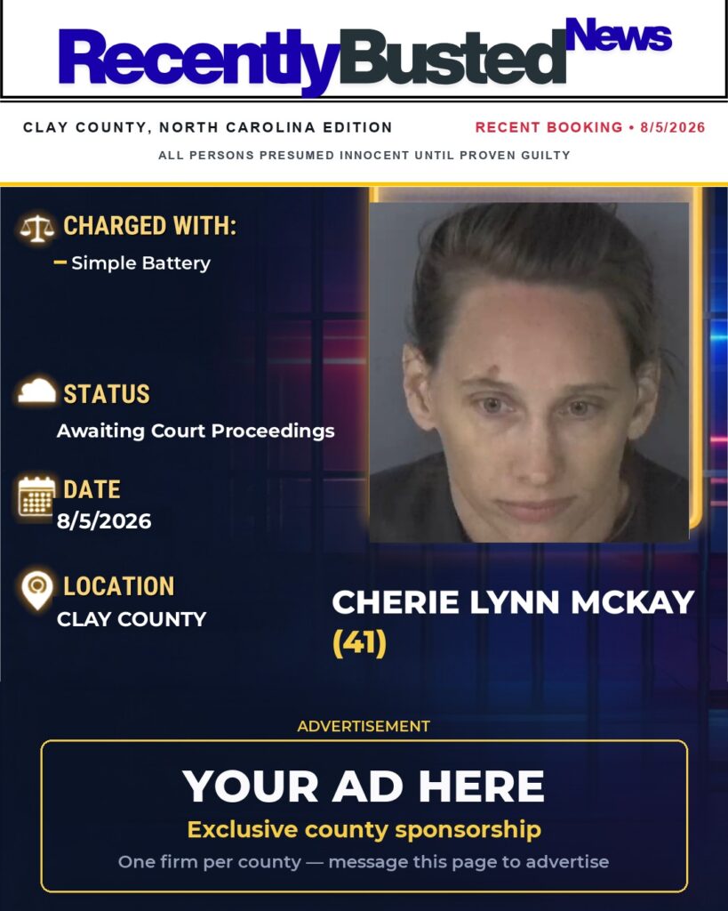 Arrest report — CHERIE LYNN MCKAY