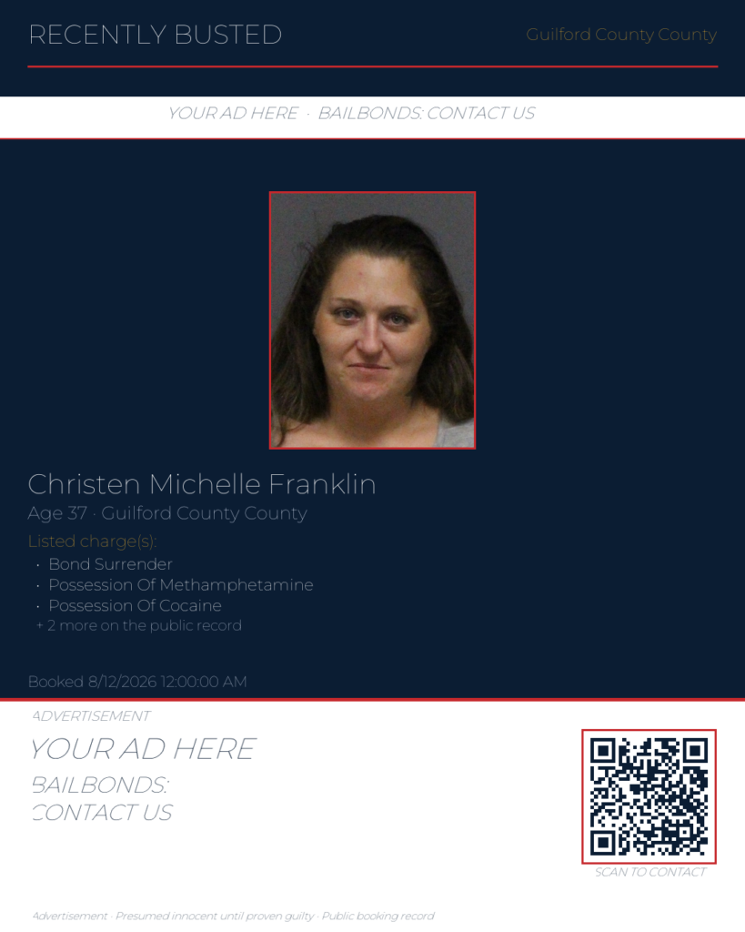 Arrest report — CHRISTEN MICHELLE FRANKLIN